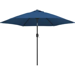 MAISON EXCLUSIVE - Parasol d'extérieur avec poteau en métal 300 cm azuré