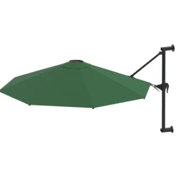 MAISON EXCLUSIVE - Parasol mural avec mât métallique 300 cm vert