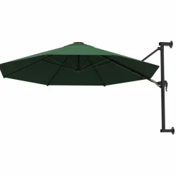MAISON EXCLUSIVE - Parasol mural avec mât métallique 300 cm vert