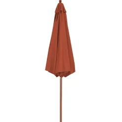 MAISON EXCLUSIVE - Parasol d'extérieur avec mât en bois 300 cm terre cuite
