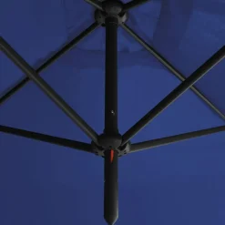 MAISON EXCLUSIVE - Parasol de jardin double avec mât en acier bleu azuré 600x300cm