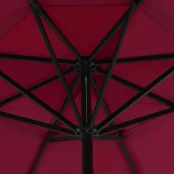 MAISON EXCLUSIVE - Parasol de jardin avec base portable rouge