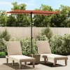 MAISON EXCLUSIVE - Parasol de jardin avec mât en aluminium 2x1,5 m terre cuite