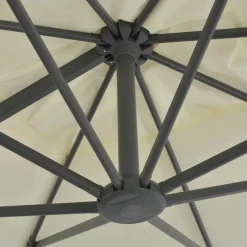 MAISON EXCLUSIVE - Parasol de jardin en porte-à-faux et poteau en aluminium sable
