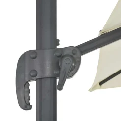 MAISON EXCLUSIVE - Parasol de jardin en porte-à-faux et poteau en aluminium sable