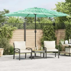 MAISON EXCLUSIVE - Parasol de jardin avec mât en acier vert 300x200x250 cm