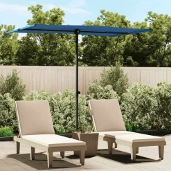 MAISON EXCLUSIVE - Parasol de jardin avec mât en aluminium 2x1,5 m bleu azuré