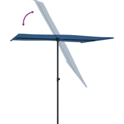 MAISON EXCLUSIVE - Parasol de jardin avec mât en aluminium 2x1,5 m bleu azuré