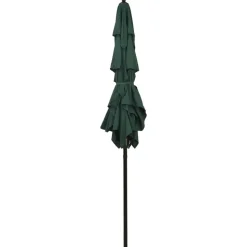 MAISON EXCLUSIVE - Parasol de jardin à 3 niveaux avec mât en aluminium vert 2x2 m