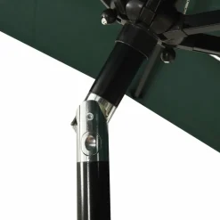 MAISON EXCLUSIVE - Parasol de jardin à 3 niveaux avec mât en aluminium vert 2x2 m