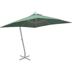MAISON EXCLUSIVE - Parasol suspendu avec poteau en aluminium 300x300 cm vert