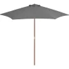 MAISON EXCLUSIVE - Parasol d'extérieur avec mât en bois 270 cm anthracite