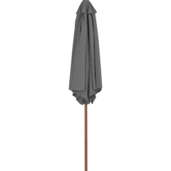 MAISON EXCLUSIVE - Parasol d'extérieur avec mât en bois 270 cm anthracite