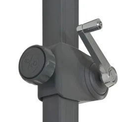 MAISON EXCLUSIVE - Parasol de jardin en porte-à-faux et mât en aluminium noir