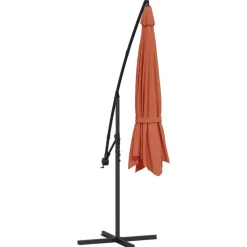 MAISON EXCLUSIVE - Parasol de jardin en porte-à-faux et poteau en aluminium