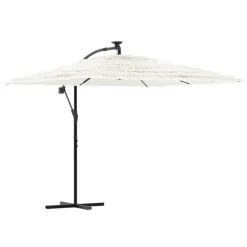 MAISON EXCLUSIVE - Parasol de jardin avec mât en acier blanc 269x269x235 cm