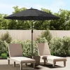 MAISON EXCLUSIVE - Parasol d'extérieur avec mât en aluminium 270 cm noir