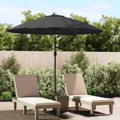MAISON EXCLUSIVE - Parasol d'extérieur avec mât en aluminium 270 cm noir