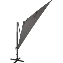 MAISON EXCLUSIVE - Parasol de jardin en porte-à-faux avec mât et lumières led