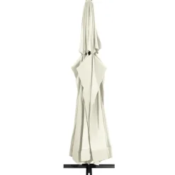 MAISON EXCLUSIVE - Parasol de jardin avec mât en aluminium 600 cm blanc sable
