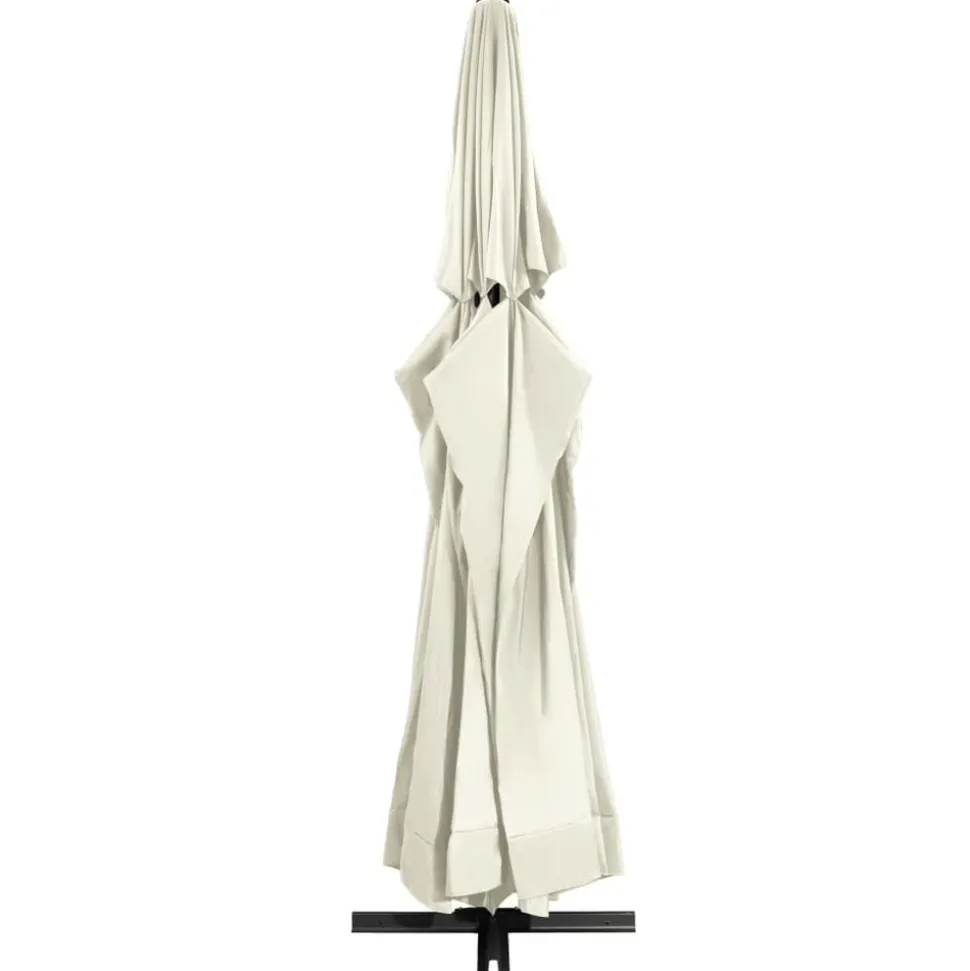 MAISON EXCLUSIVE - Parasol de jardin avec mât en aluminium 600 cm blanc sable