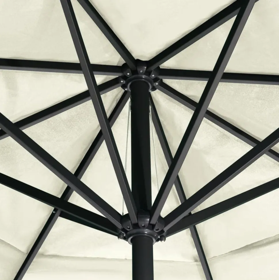 MAISON EXCLUSIVE - Parasol de jardin avec mât en aluminium 600 cm blanc sable