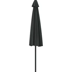 MAISON EXCLUSIVE - Parasol de balcon avec mât en aluminium noir 300x155x223cm demi
