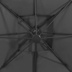MAISON EXCLUSIVE - Parasol de jardin en porte-à-faux avec double toit anthracite