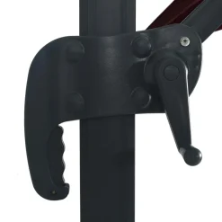 MAISON EXCLUSIVE - Parasol de jardin en porte-à-faux lumières led rouge bordeaux