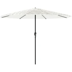 MAISON EXCLUSIVE - Parasol de jardin avec mât en acier blanc 324x324x247 cm