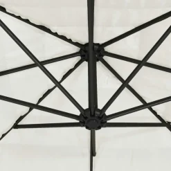 MAISON EXCLUSIVE - Parasol de jardin avec mât en acier blanc 324x324x247 cm