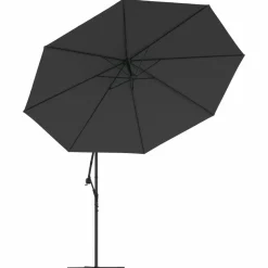 MAISON EXCLUSIVE - Parasol de jardin en porte-à-faux avec mât en aluminium noir