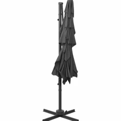 MAISON EXCLUSIVE - Parasol de jardin à 4 niveaux avec mât en aluminium anthracite