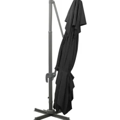 MAISON EXCLUSIVE - Parasol de jardin en porte-à-faux avec double toit noir