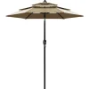 MAISON EXCLUSIVE - Parasol de jardin à 3 niveaux avec mât en aluminium taupe 2 m