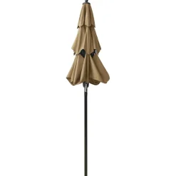 MAISON EXCLUSIVE - Parasol de jardin à 3 niveaux avec mât en aluminium taupe 2 m