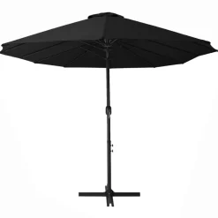 MAISON EXCLUSIVE - Parasol d'extérieur et poteau en aluminium 460x270 cm noir