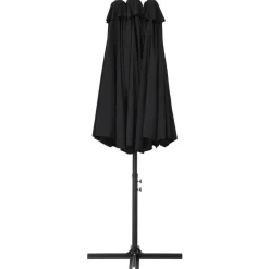 MAISON EXCLUSIVE - Parasol d'extérieur et poteau en aluminium 460x270 cm noir