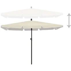 MAISON EXCLUSIVE - Parasol de jardin avec mât 210x140 cm sable