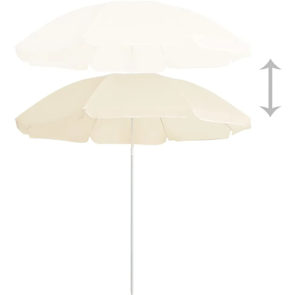 MAISON EXCLUSIVE - Parasol de jardin avec mât en acier sable 180 cm