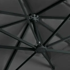 MAISON EXCLUSIVE - Parasol de jardin en porte-à-faux lumières led mât en aluminium