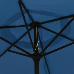 MAISON EXCLUSIVE - Parasol d'extérieur avec lumières led et mât en acier azuré