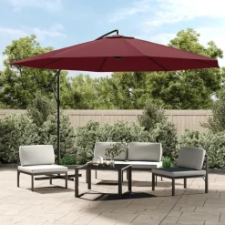 MAISON EXCLUSIVE - Parasol de jardin en porte-à-faux et poteau en aluminium