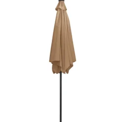 MAISON EXCLUSIVE - Parasol de jardin avec lumières led et mât en aluminium taupe