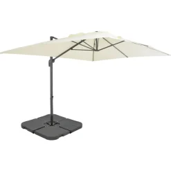 MAISON EXCLUSIVE - Parasol de jardin avec base portable sable