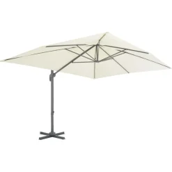 MAISON EXCLUSIVE - Parasol de jardin avec base portable sable