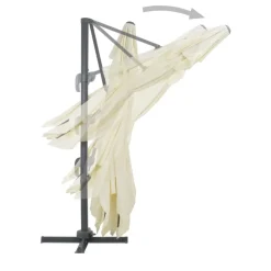 MAISON EXCLUSIVE - Parasol de jardin avec base portable sable