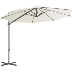 MAISON EXCLUSIVE - Parasol de jardin avec base portable sable