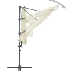 MAISON EXCLUSIVE - Parasol de jardin avec base portable sable
