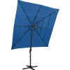 MAISON EXCLUSIVE - Parasol de jardin à 4 niveaux avec mât en aluminium bleu azuré